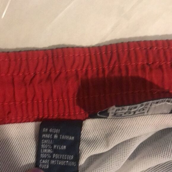 Polo by Ralph Lauren Men's Blue Red Drawstrings Swim Trunks Size Large - Picture 8 of 10